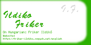 ildiko friker business card