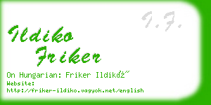 ildiko friker business card